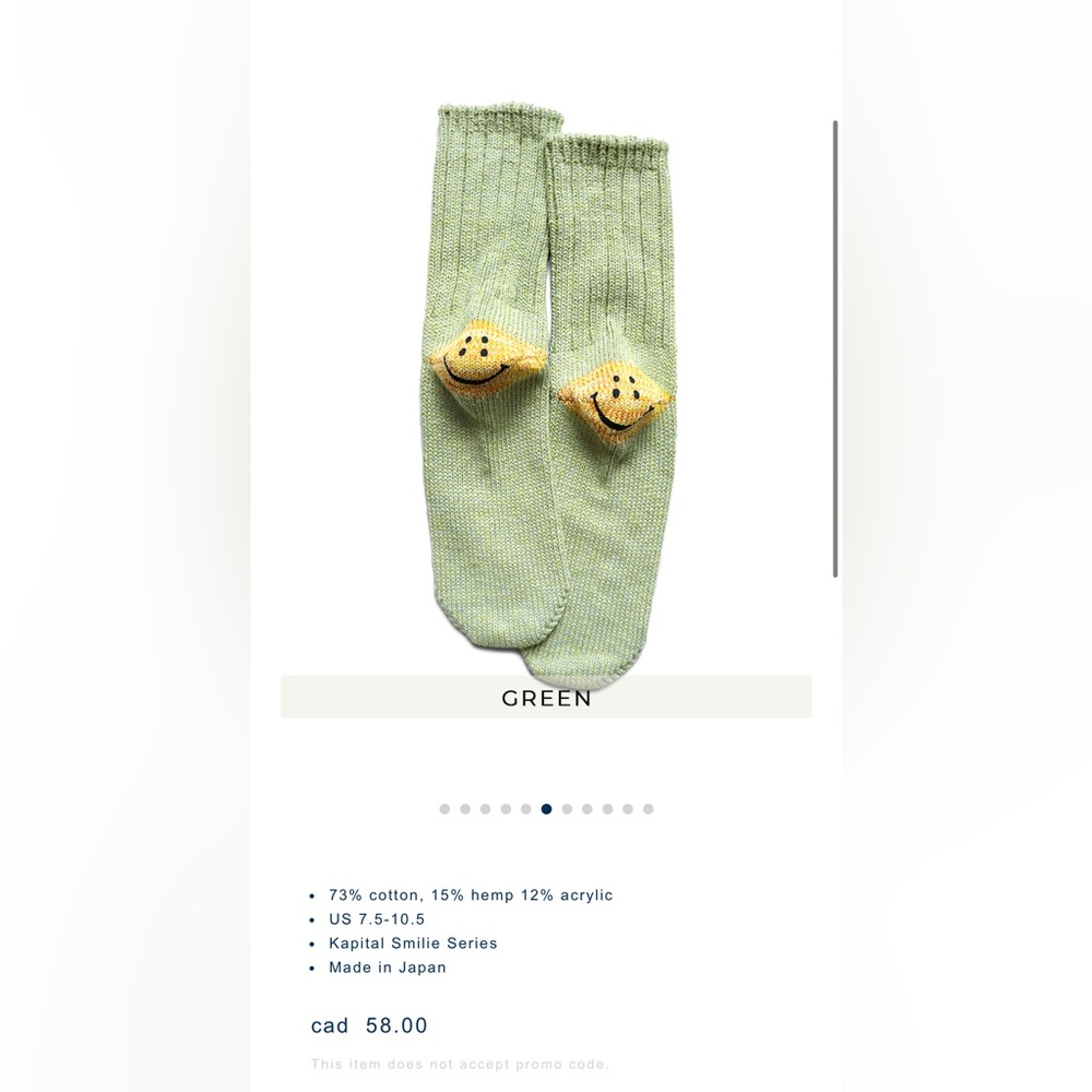 KAPITAL Rainbowy Happy Heel Socks - New with tags
